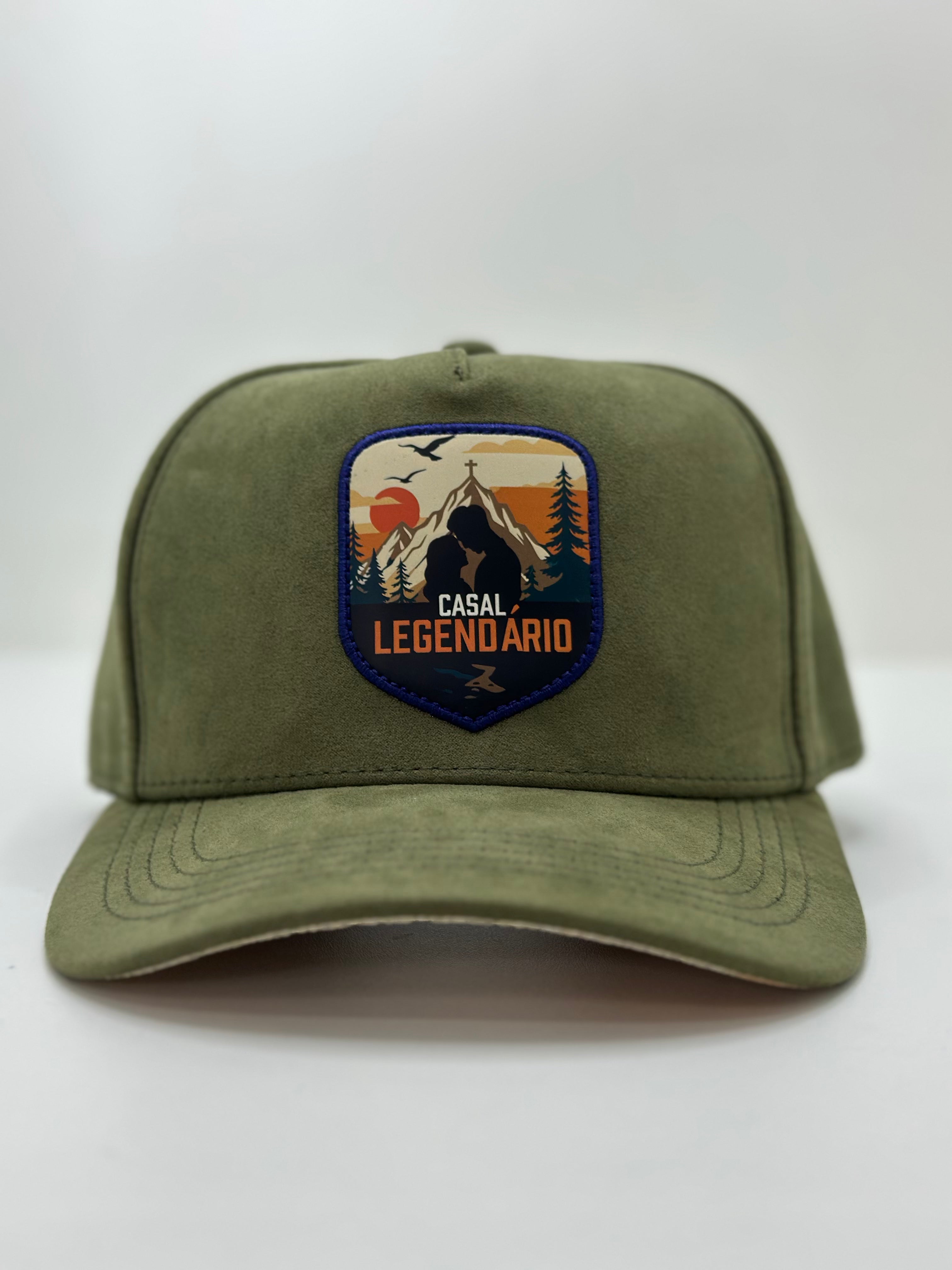 Boné Trucker | Verde em Veludo