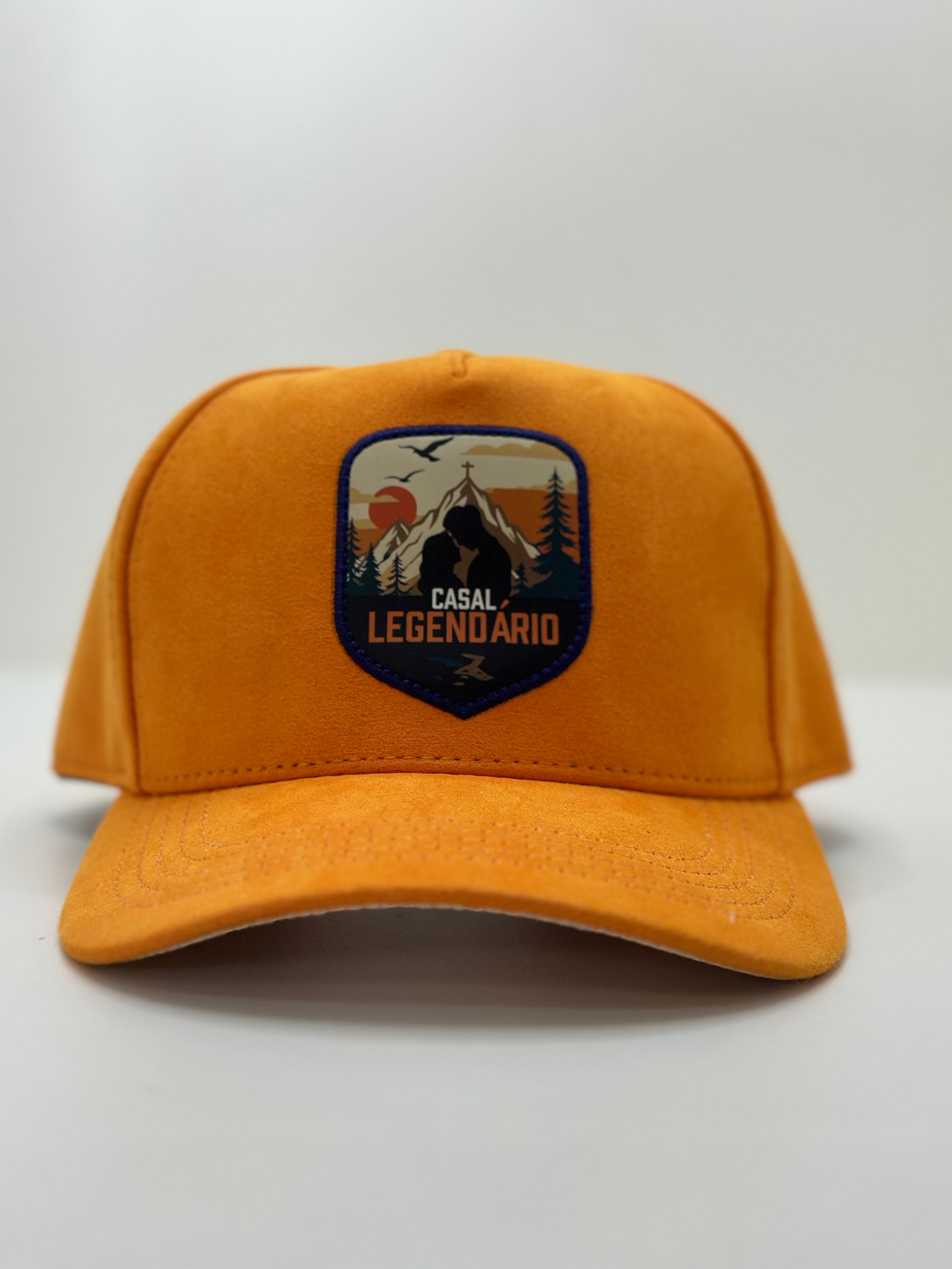 Boné Trucker | Laranja em Veludo