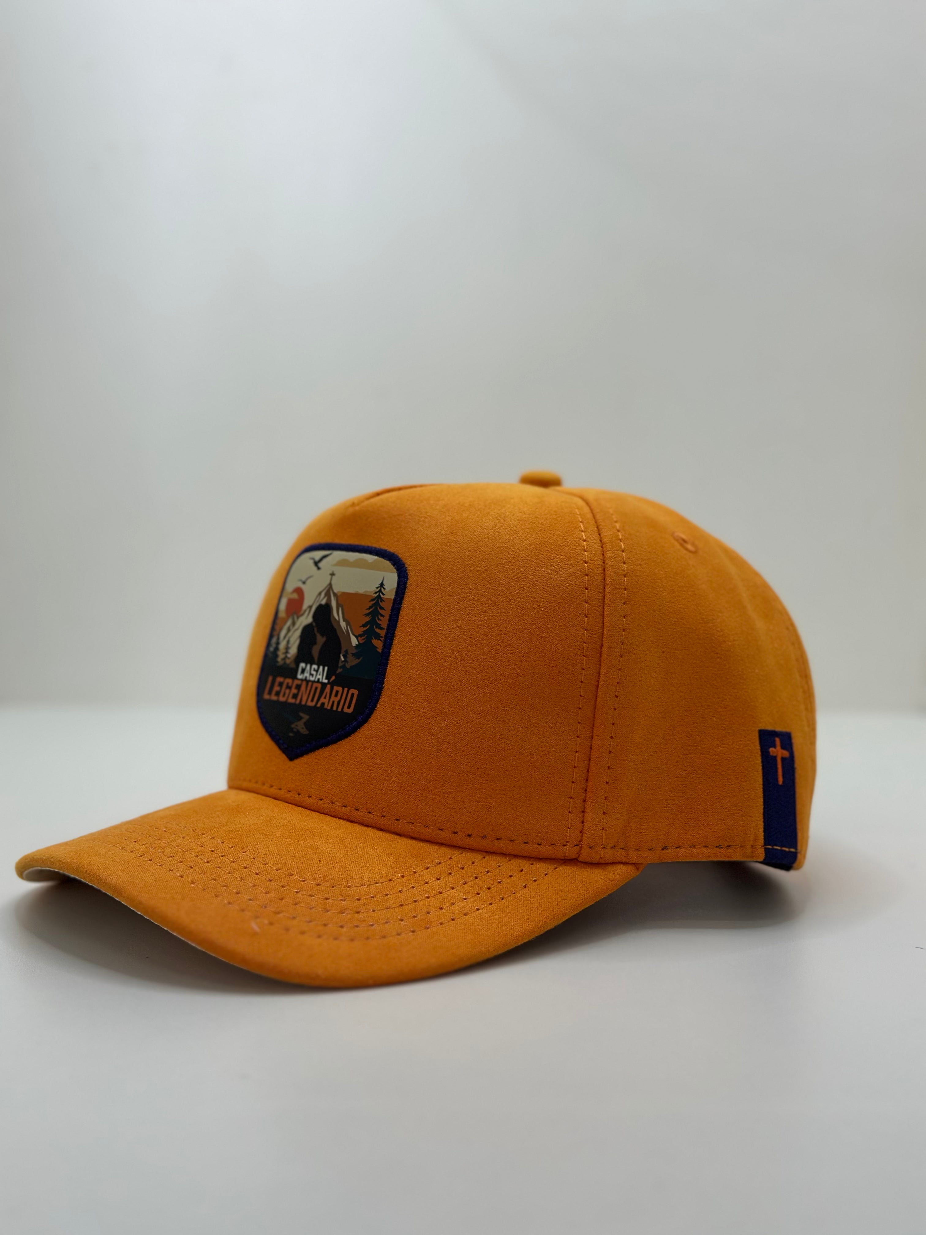 Boné Trucker | Laranja em Veludo