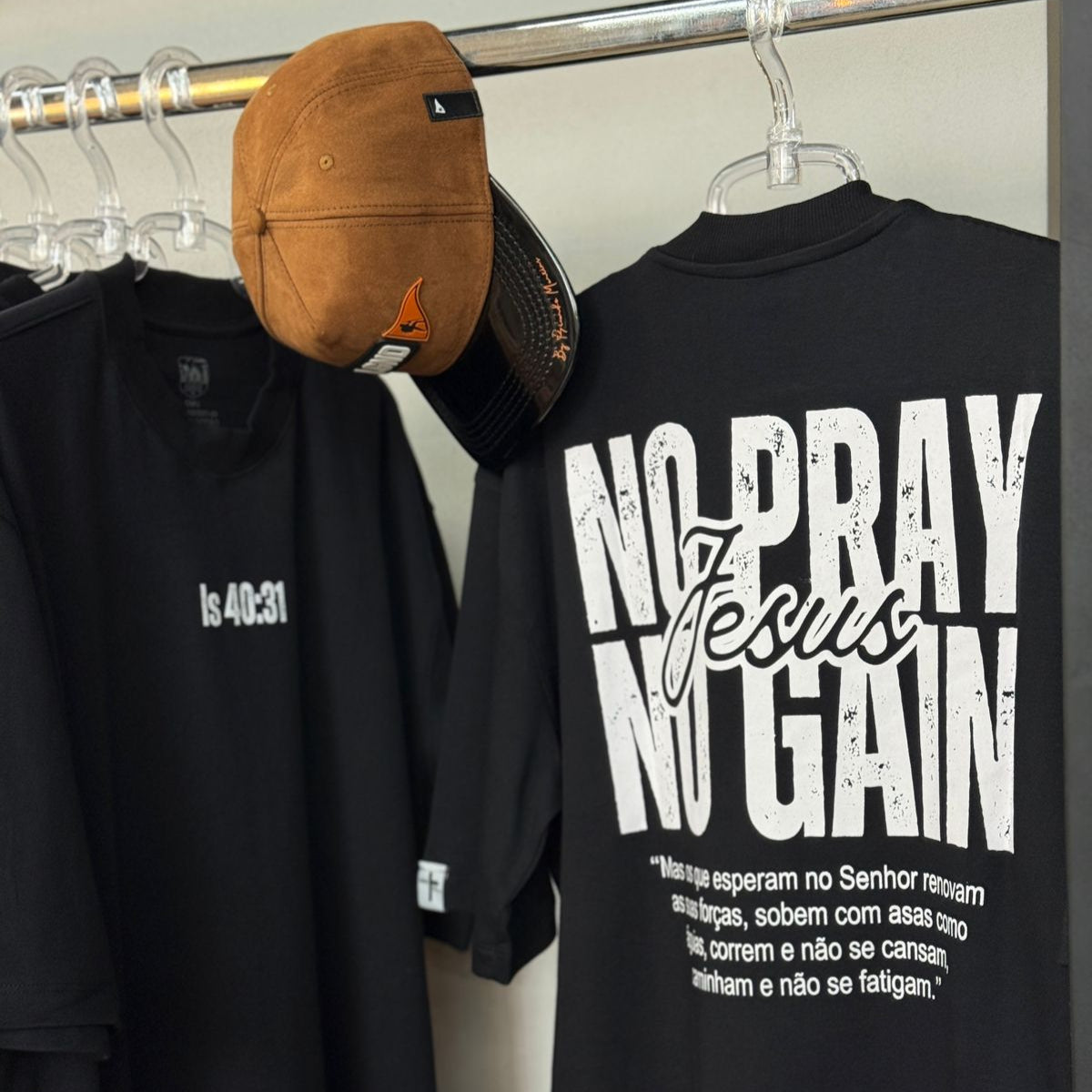 Conjunto | Boné LGND + Camiseta "No Pray, No Gain"