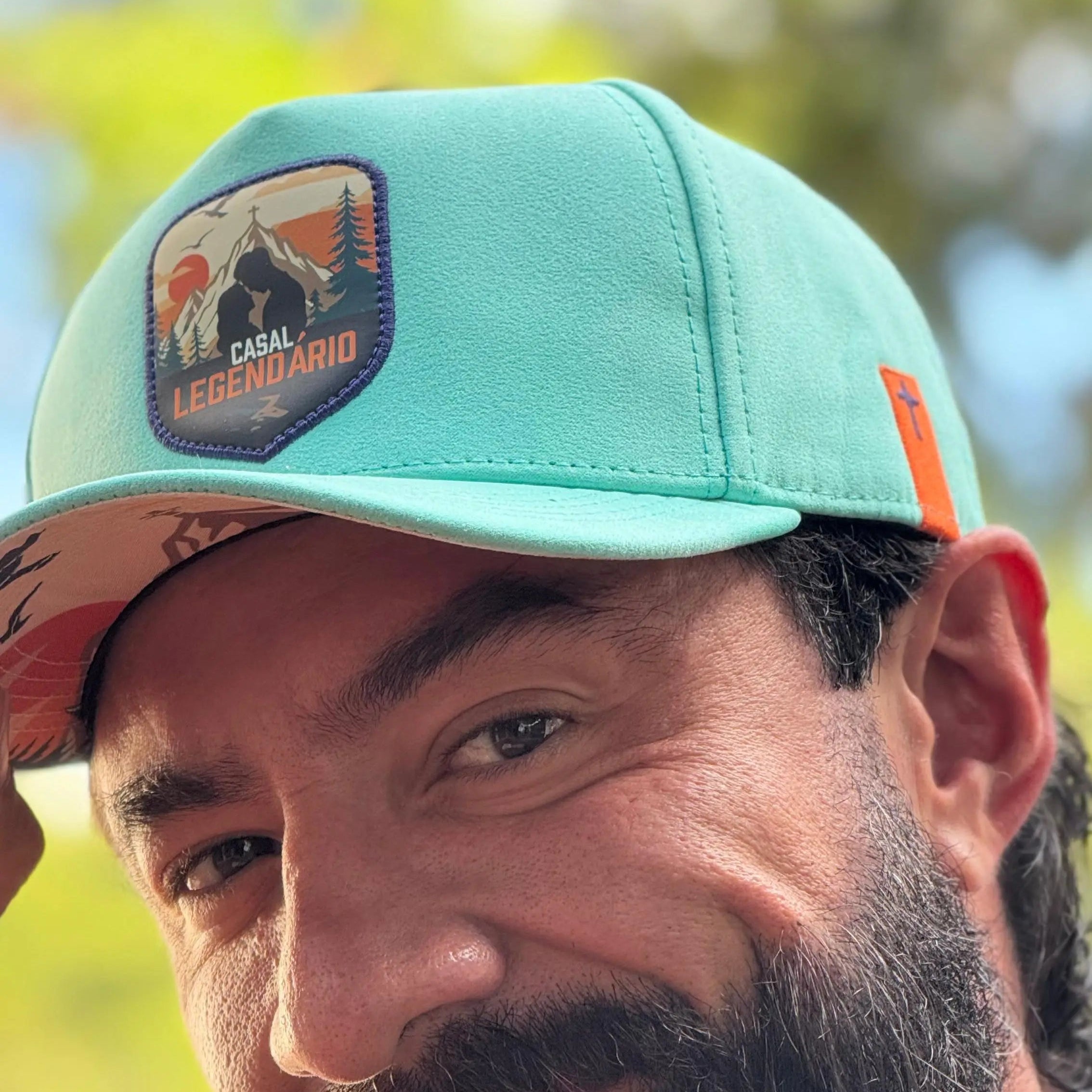 Boné Trucker | Ciano em Veludo